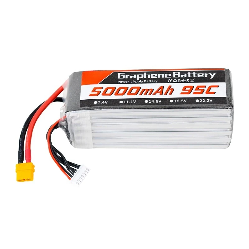 6S 22.2V 5000mAh 95C Graphene  - 6S Lipo Battery 22.2V 5000Mah ulasan dan harga