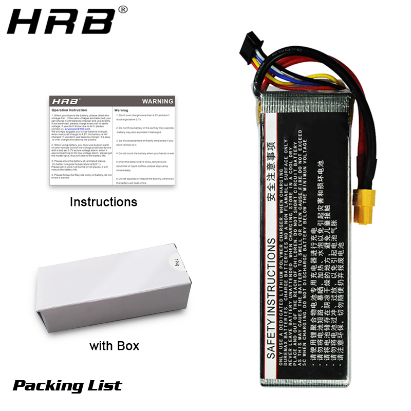 HRB Lithium Battery 4S 14.8V 5 - 4S Lipo Battery 14.8V 6000Mah ulasan dan harga