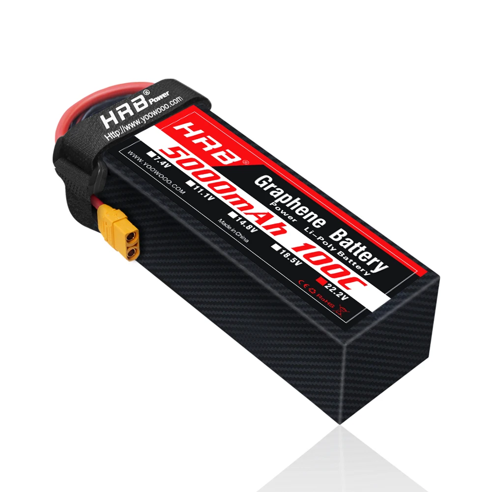 1PC HRB 22.2V Graphene Battery - 6S Lipo Battery 22.2V 5000Mah ulasan dan harga