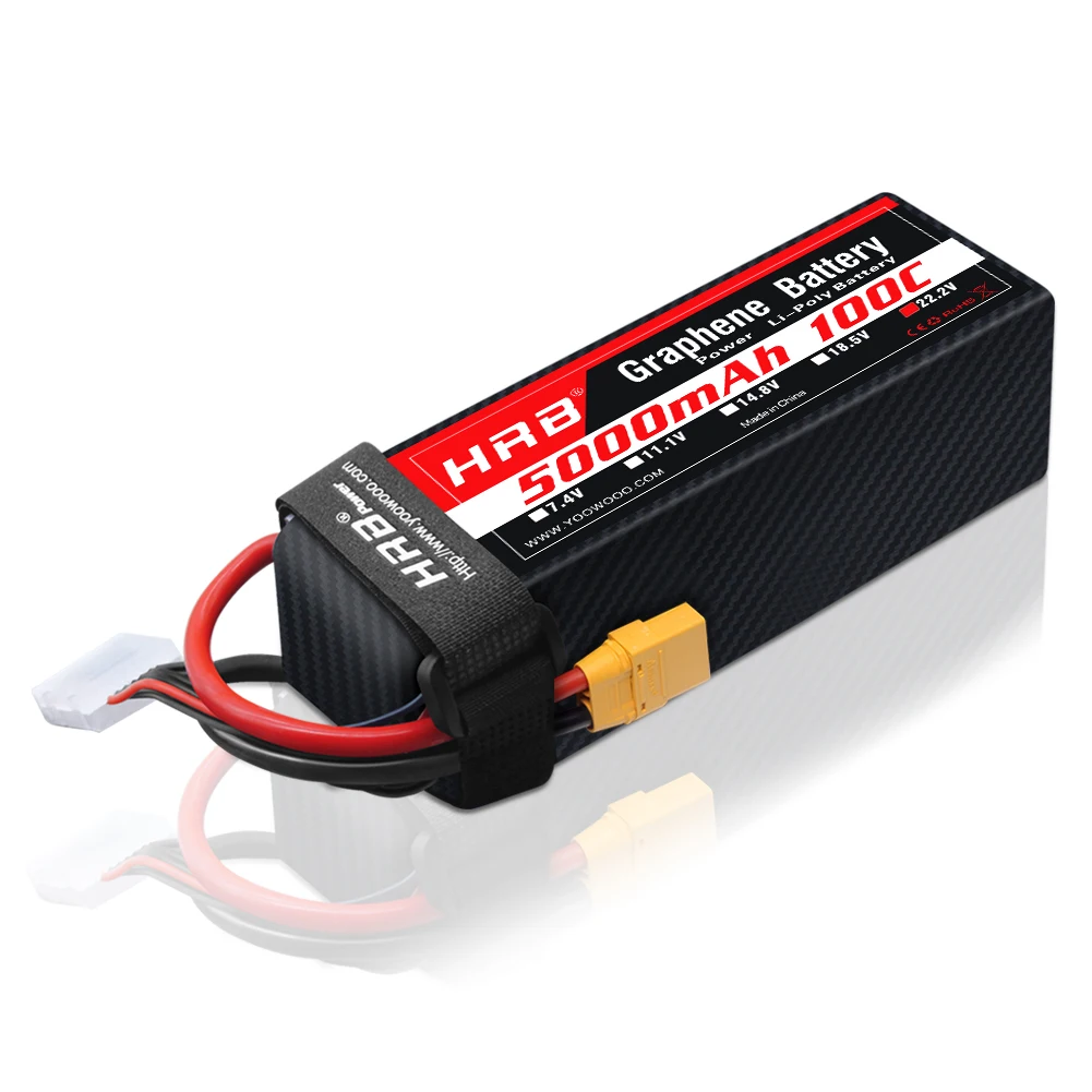 1PC HRB 22.2V Graphene Battery - 6S Lipo Battery 22.2V 5000Mah ulasan dan harga